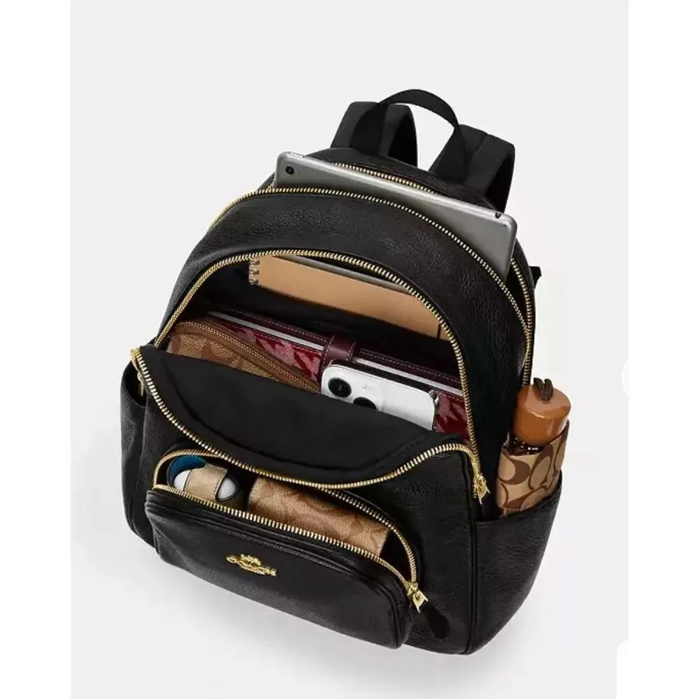 🔥🎁NWT! Coach Court Backpack in Signature Canvas Sand/Chalk CZ176 Msrp:$450.00